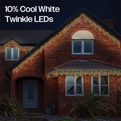 Eagle Connect Icicle Lights Br 10Cm 60/40/20 Drop 10% 7M Warm White from B&Q