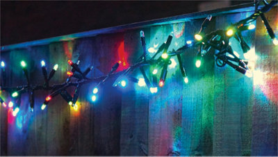 B&Q -  Cluster Lights Black Rubber Ip65 Rgb 30M