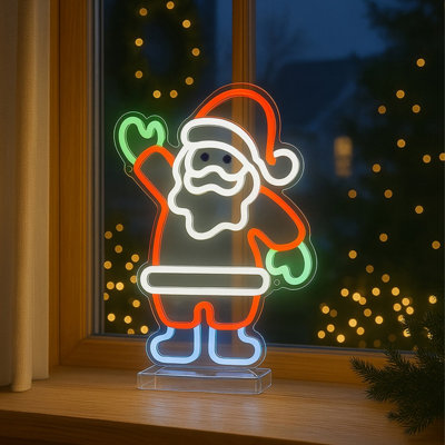 Electrovision Xmas Haus Led Neon Festive LightsSanta / Father Christmas from B&Q