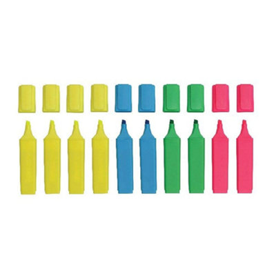 White Box Whitebox Hi Glo HighlighterAssorted Colours (Pack Of 10) from B&Q