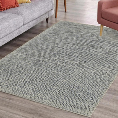  - Milano Blue Striped Large Rug(L)230Cm X (W)160Cm