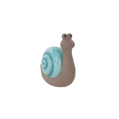 Terrastyle GreyBlue Resin Snail Garden Ornament (H)21Cm (W)10.5Cm from B&Q