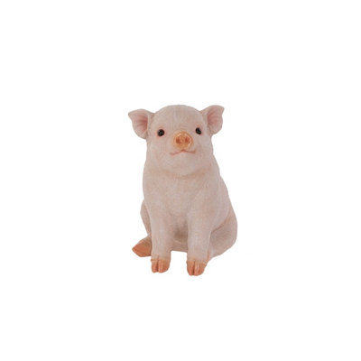 Terrastyle Pink Resin Piglet Garden Ornament (H)22Cm (W)14.2Cm from B&Q