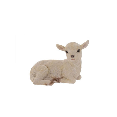 Terrastyle White Resin Lamb Garden Ornament (H)19.5Cm (W)15.2Cm from B&Q