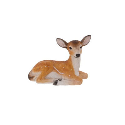 Terrastyle BrownWhite Resin Fawn Garden Ornament (H)22.4Cm (W)17.2Cm from B&Q