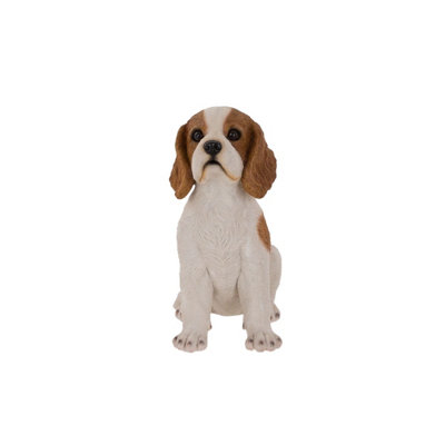 Terrastyle WhiteBrown Resin Spaniel Puppy Garden Ornament (H)37.8Cm (W)19.3Cm from B&Q