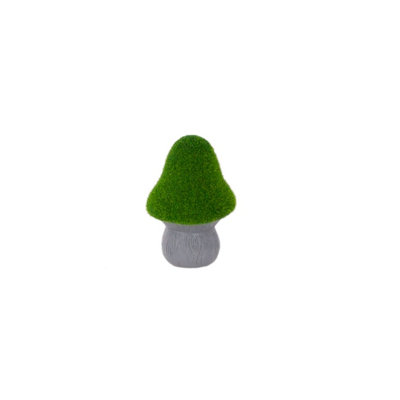 Terrastyle GreenGrey Ceramic Mushroom Garden Ornament (H)15Cm (W)9Cm from B&Q