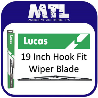 19 Inch Wiper Blade Standard Hook Fit Premium Quality Lucas Lwcb19 480mm from B&Q