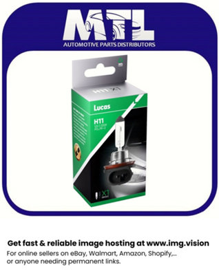 Lucas Llb711 H11 12V 55W Halogen Car Bulb Single Pack Headlight Spotlight Fog Light Lamp