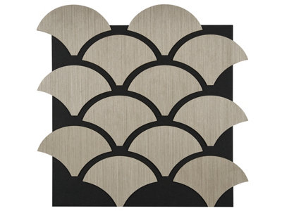 Fuse Acoustic Wooden Shell Wall Panel In Grey Oak from B&Q