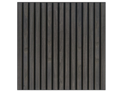 B&Q -  Acoustic Wooden Slatted Wall Panel In Charcoal Oak