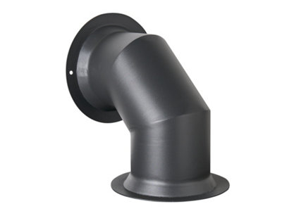 B&Q -  Angled Decorative Metal Stove Pipe In Charcoal Grey