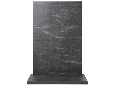 B&Q -  X2 Tile & Stove Hearth Set In Lava Stone