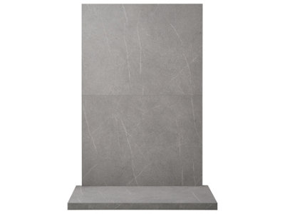 B&Q -  X2 Tile & Stove Hearth Set In Moon Stone