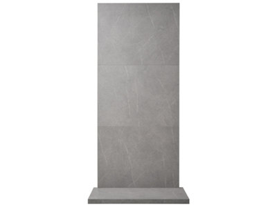 B&Q -  X3 Tile & Stove Hearth Set In Moon Stone