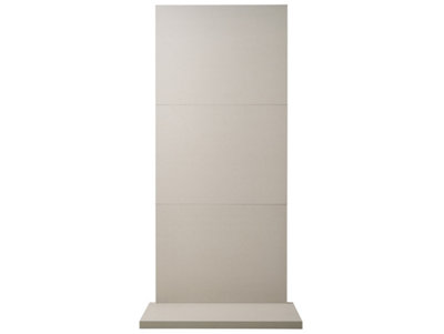 B&Q -  X3 Tile & Stove Hearth Set In Perla Stone