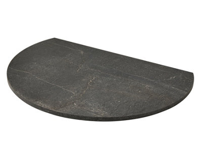 B&Q -  Truncated Hearth In Lava Stone
