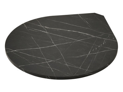B&Q -  Teardrop Hearth In Black Marble Effect