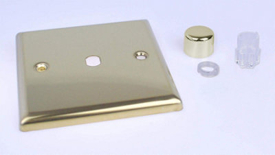 Varilight Classic Victorian Brass 1-Gang Rotary Dimmer Matrix Kit from B&Q