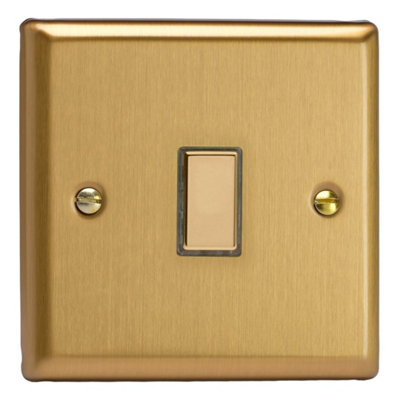 Varilight Single V-Pro Multi-Point Companion ControllerClassic Brushed Brass With Polished Brass ButtonJbes001 from B&Q