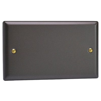 Varilight Double Blank PlateVogue SlateXydb.sl from B&Q