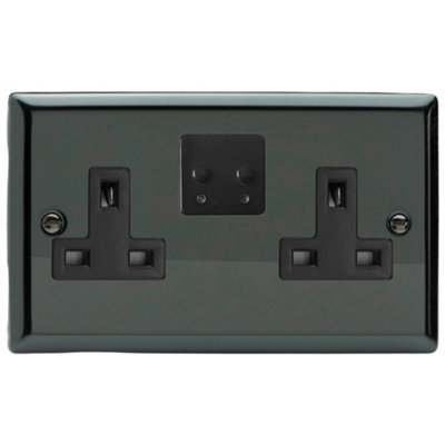 Varilight Double V-Pro Smart Wi-Fi SocketClassic Iridium With Black InsertXi5Vsb from B&Q