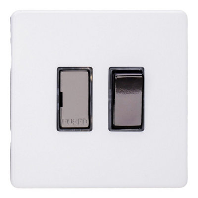 Varilight Switched Fused SpurScrewless Primed Ready To Paint With Iridium InsertXdy6Ids.pd from B&Q
