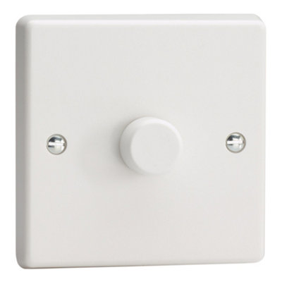 Varilight Single V-Dim Rotary Dimmer 60-400W White Plastic With White KnobTqp401W from B&Q
