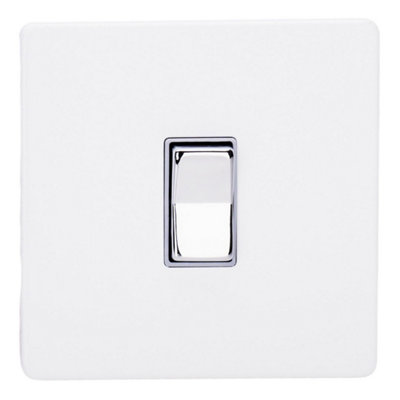 Varilight Single Centre-Off Retractive SwitchScrewless Primed Ready To Paint With Polished ChromeXdykr1S.pd from B&Q