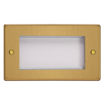 Varilight Datagrid Twin Plate (4 Grid Spaces) Brushed Brass 5021575026979 - Image 4