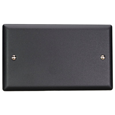 B&Q -  Double Blank PlateUrban/vogue Matt BlackXydb.mb