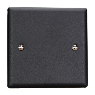 Varilight Single Blank PlateUrban/vogue Matt BlackXysb.mb from B&Q