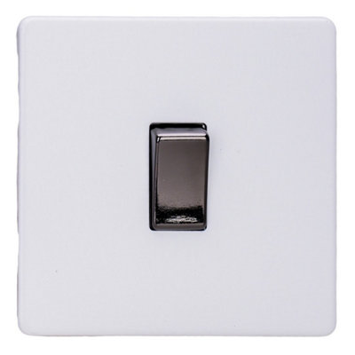 Varilight Single Rocker Light Switch 2-WayScrewless Primed Ready To Paint With Iridium RockerXdy1Is.pd from B&Q