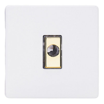 Varilight Flex Outlet PlateScrewless Primed Ready To Paint With Polished Brass InsertXdyfovs.pd from B&Q