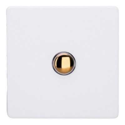 Varilight Single Impulse Light Switch 2-WayScrewless Primed Ready To Paint With Polished Brass ButtonXdyp1Vs.pd from B&Q