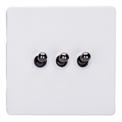 Varilight Triple Toggle Light Switch 2-WayScrewless Primed Ready To Paint With Iridium TogglesXdyt3Is.pd from B&Q