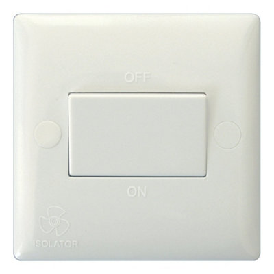Varilight Fan Isolator SwitchValue Polar White With White RockerXofiw from B&Q