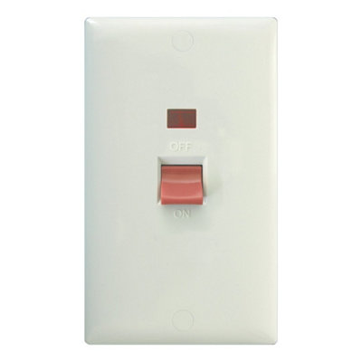 Varilight Vertical Cooker Switch With NeonValue Polar White With White InsertXo45Nw from B&Q