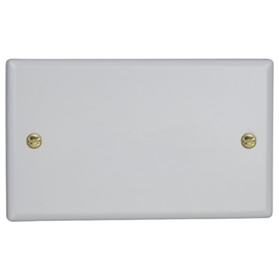 Varilight Double Blank PlateVogue Matt WhiteXydb.mw from B&Q