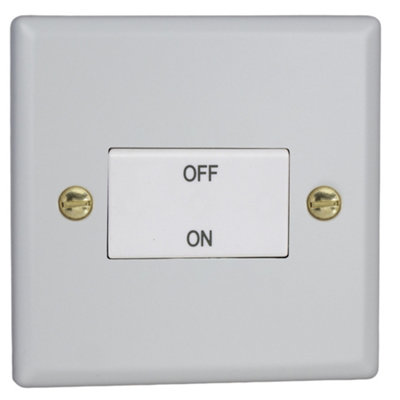Varilight Fan Isolator SwitchVogue Matt White With White RockerXyfiw.mw from B&Q