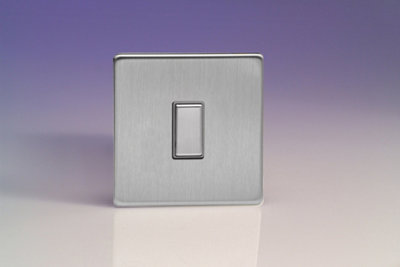 Varilight Jdses001S Dimmer Switch Brushed Steel 1-Gang from B&Q
