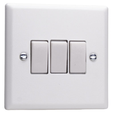 Varilight Triple Rocker Light Switch 2-WayUrban Chalk White With White RockerXy3W.cw from B&Q