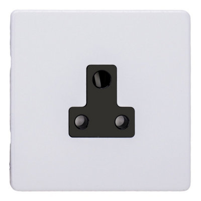 Varilight Round Pin Socket 5AScrewless Primed Ready To Paint With Black InsertXdyrp5Abs.pd from B&Q