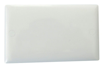 Varilight Xodb Value Polar White 2-Gang Double Blank Plate from B&Q