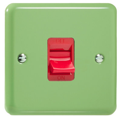 Varilight Single Cooker SwitchLily Beryl Green With Red InsertXy45S.bg from B&Q