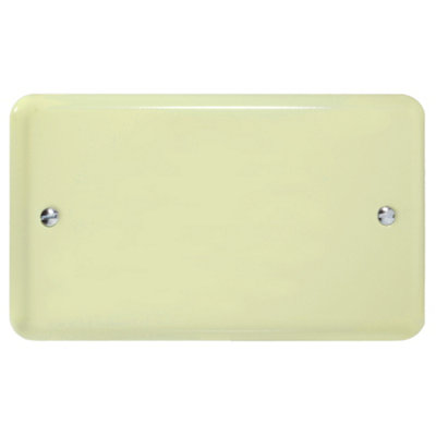 Varilight Double Blank PlateLily White ChocolateXydb.wc from B&Q