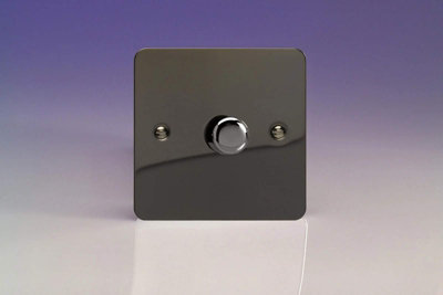 Varilight V-Pro Ultra Flat Iridium 1-Gang Led Trailing Edge Dimmer Switch 1 Or 2 Way Black