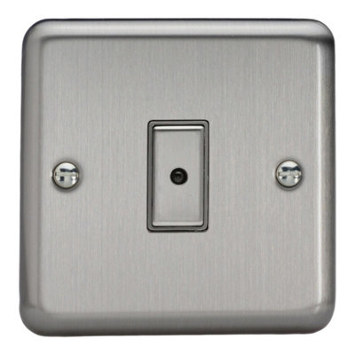 Varilight Black Single V-Pro Multi-Point Led Dimmer X 0-100W - Value Matt Chrome With Brushed Steel Button, Jse101 Size 1 B&Q