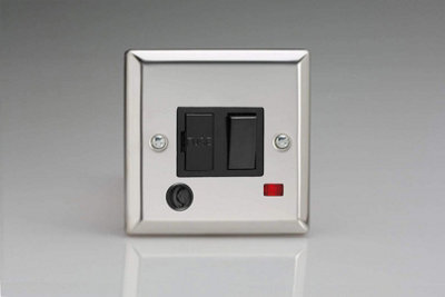 Varilight 13A Switched Fused Spur + Neon + Flex Outlet Mirror Chrome Xc6Fonb from B&Q