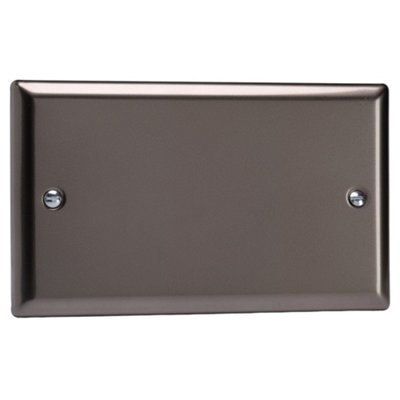 Varilight Double Blank PlateClassic PewterXrdb from B&Q